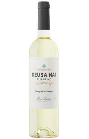 Botella de Vino Blanco Marqués de Cáceres Deusa Nai elaborado 100% con uvas albariño