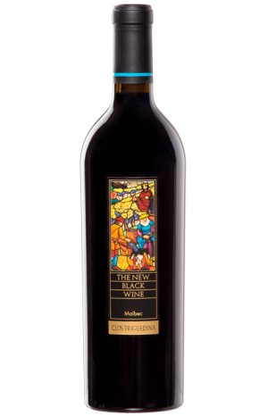 botella de vino malbec the black wine clos triguedia