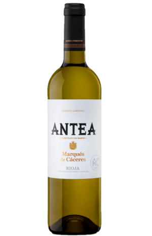Botella de vino blanco Antea Edición Limitada con una vairedad de uvas Viura y tempranillo, viñas viejas muy poca producción.