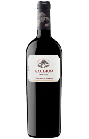Botella de vino tempranillo Gadium Marqués de Cáceres
