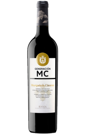 Botella de Vino Tinto Generación MC con uvas de tempranillo