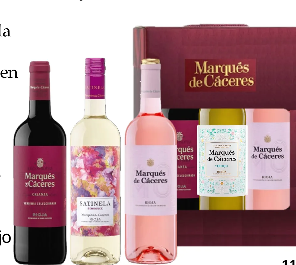 Marqués de Cáceres 2 Crianza y 1 Satínela — Estuche 3 botellas