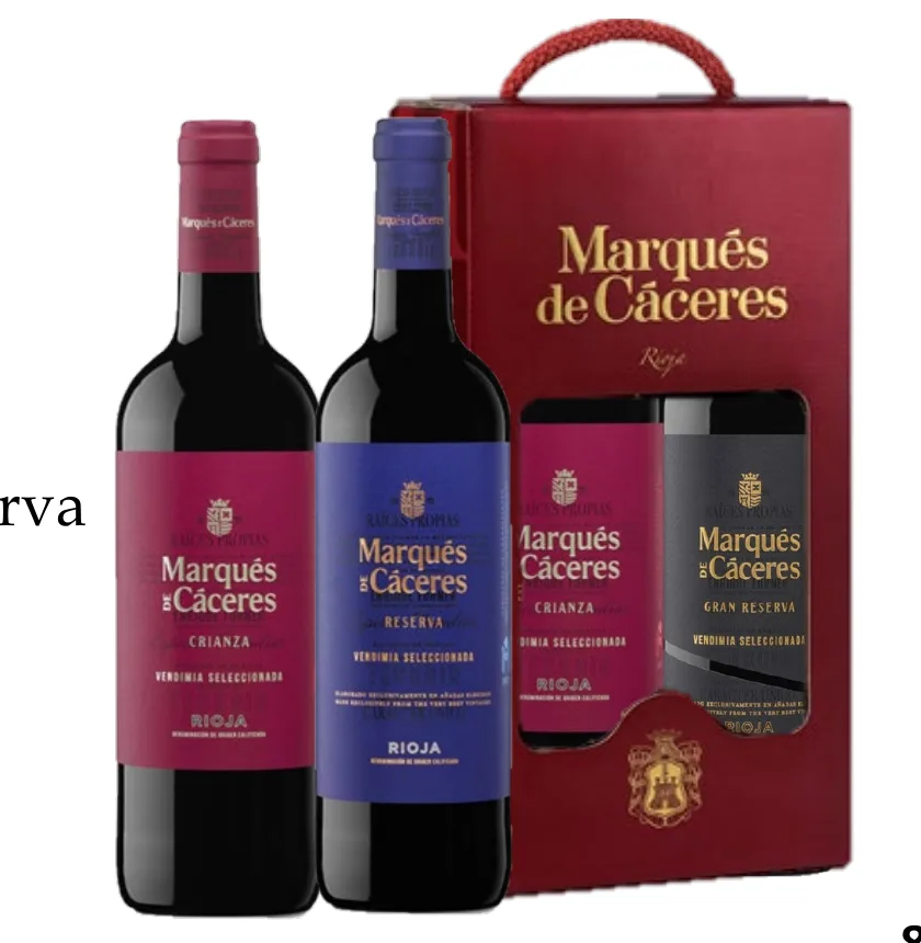 Marqués de Cáceres 1 Crianza y 1 Gran Reserva — Estuche 2 botellas
